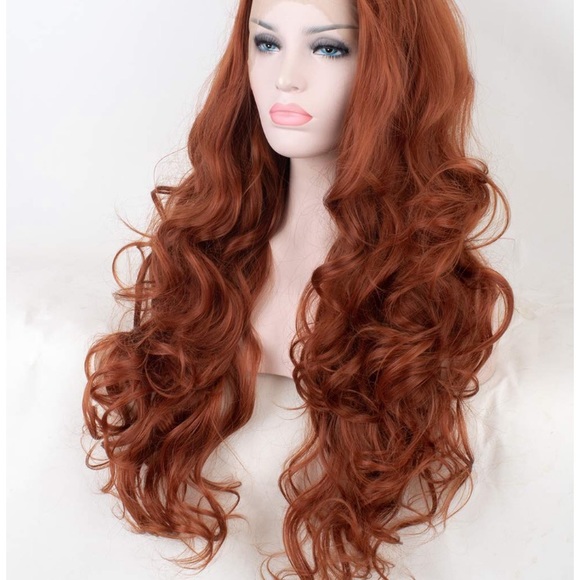 ✨GINGER 24” #350 AUBURN WAVY LACE-FRONT WIG *NWT*